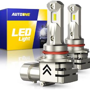 AUTOONE Upgraded 9005 LED Bulbs 22000 Lumens for High Beam, 600% Brighter 6500k White Wireless Plug and Play Canbus Ready Automotive Light Bulb Replacement for Halogen in Kuwait