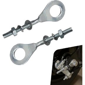 2Pcs 15mm Chain Tensioner, Steel Chain Adjuster for Mini Bike 50cc-125cc Honda CRF50 XR70 ATV 4 Wheeler Quad Dirt Bike Pit Bike Motorcycle Chain Tensioner Kit (Silver) in Kuwait