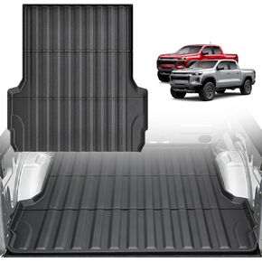 حصيرة سرير الشاحنة وحصيرة الباب الخلفي لـ 2002-2018 Dodge Ram 1500 & 2500/3500 2002-2026 & 1500 Classic 2019-2024 (6.4 قدم/76.8 بوصة) حصيرة شحن TPE شديدة التحمل لملحقات دودج رام in Kuwait