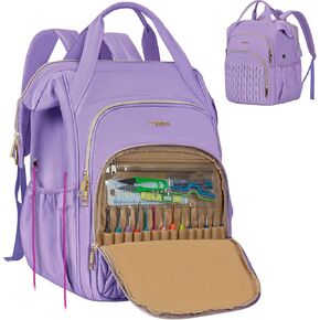 Knitting Bag Backpack, Large Crochet Bag Organizer,Water-resistant Yarn Storage Organizer Tote Bag Yarn Holder for Crochet Hooks, Knitting Needles Supplies in Saudi Arabia
