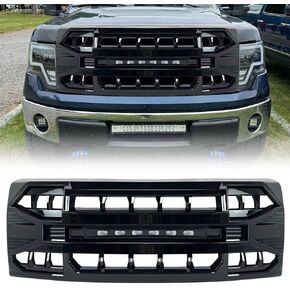 استبدال الشواية الأمامية من MEGAIE لـ F150 2009-2014، شبكة المصد الأمامي باللون الأسود غير اللامع مع أضواء الطرق الوعرة in Kuwait