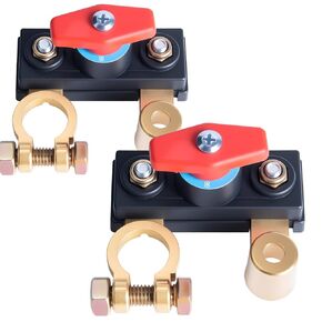2Pcs Car Battery Cut-Off Switch,Pure Copper Car Battery Disconnect Switch,12V-24V Battery Shut Off Switch for Car RV Boat Truck ATV,Easy to Install,Secure,High Conductivity in Saudi Arabia