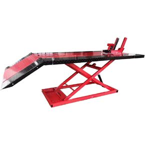KT-Motor 150 Motorcycle ATV Lift 1500 Lbs Pedal Hydraulic Pump Lift Table with Side Extensions (Red2) in Kuwait