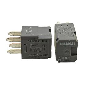 2 قطعة/الوحدة التتابع: PA66-GF33 DC12V 13848981 4 دبابيس 20A التتابع من مضخة زيت الفرامل للسيارات كشافات الضباب مصباح التحكم in Kuwait