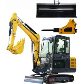 ATT350، حفار صغير 3.5 طن 25 حصان ديزل KubotaEngine، يتحكم الطيار في ذراع التأرجح الجانبي ومكيف الهواء، حفار عالي التحمل للمزرعة، DIY، المناظر الطبيعية مع استبدال الأجزاء لمدة 12 شهرًا (أصفر 2) in Kuwait