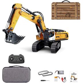 1/50 Scale RC Excavator, 360° Infinite Rotation, 2.4G RC Construction Vehicle, Full Screw Drive System, Realistic Engineering Digger Model in Saudi Arabia