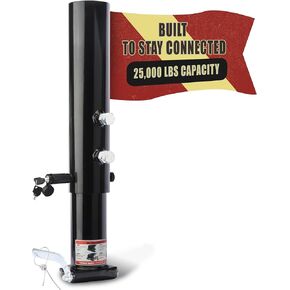 Adjustable Round Tube Gooseneck Coupler Fifth Wheel to Gooseneck Adapter, 2-5/16" Trailer Coupler with Remote Release System and Safety Lock Pin, Heavy Duty Gooseneck Trailer Coupler in Saudi Arabia