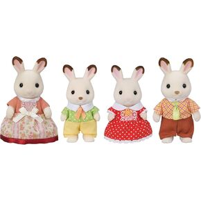 Calico Critters Chocolate Rabbit Family, Set of 4 Collectible Doll Figures in Kuwait