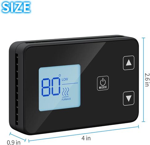 Briidea RV ترموستات جداري لمنطقة واحدة - متوافق مع Dometic 3316250.712، شاشة عرض رقمية بإضاءة خلفية، يعمل مع أنظمة Dometic 3316250.712، لمكيفات الهواء الباردة فقط، المضخة الحرارية وشريط الحرارة RV in Kuwait