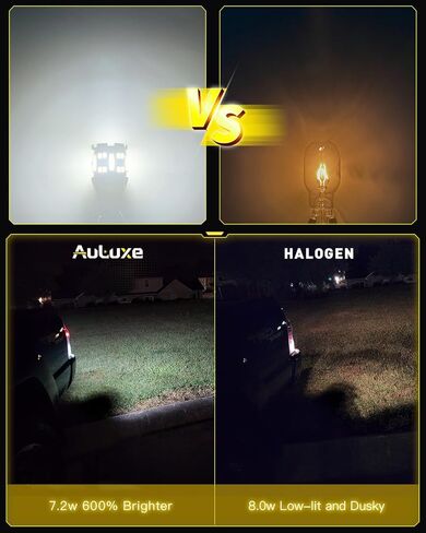 مصابيح LED 912 921 - مصابيح عكسية احتياطية، 44-SMD، أكثر سطوعًا بنسبة 600%، 6500K أبيض، غير قطبية - تناسب 906، W16W، T15، 921 - استبدال مباشر - عبوتان in Kuwait