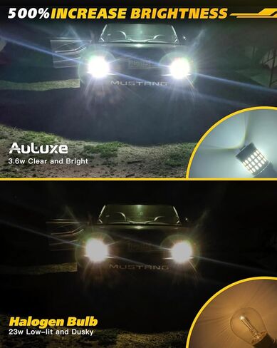 لمبة LED 1156 مطورة، 500% فائقة السطوع و6500 كلفن أبيض بارد، بديلة لمصابيح 7506 BA15S P21W مع تصميم تبديد الحرارة وتقنية عرض عالية الدقة (عبوتان) in Kuwait