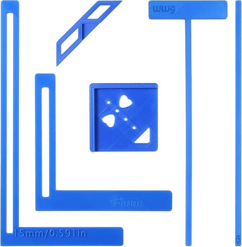 ElevateTech 6 قطع تجليد الكتب سهلة القصاصات، مجموعة تجليد الكتب مع مسطرة زاوية على شكل حرف T، فاصل فاصل للعمود الفقري للمبتدئين، يمكن تحويلها إلى كتيب دفتر يوميات غير المرغوب فيه in Kuwait