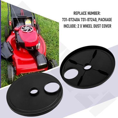 2 حزمة 731-07240A غطاء غبار العجلة لـ MTD Cub Cadet Murray Troy-Bilt Yard-Machines Pioneer XP Trail A1JC B22N B2M7 M235 B2J1 SP21 TB610 جزازة العشب، استبدال 731-07240 in Kuwait