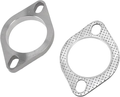 POCREATION 2PCS مجموعة اتصال شفة شفة طوقا الأنابيب الفولاذ المقاوم للصدأ العالمي لرؤوس Downpipe Catback مع مقاومة درجات الحرارة العالية تناسب مثالي in Kuwait