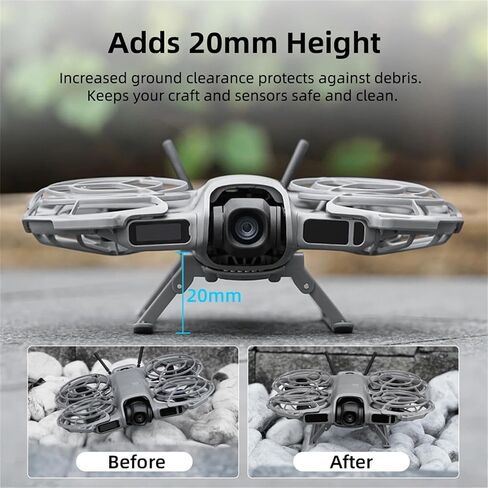 معدات الهبوط لملحقات DJI NEO 2، مجموعة أرجل الهبوط الممتدة القابلة للطي، واقي الطائرة بدون طيار لـ DJI NEO 2 Fly More Combo in Kuwait