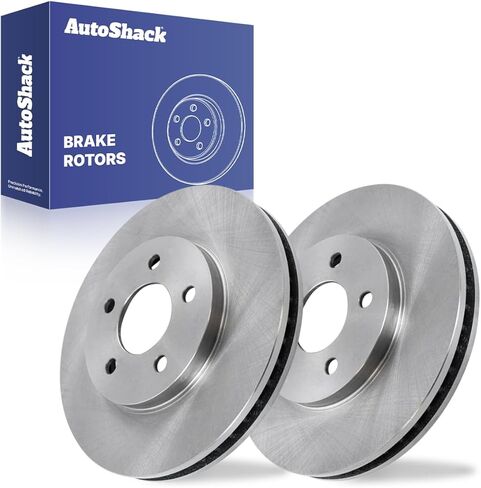 دوارات فرامل أمامية من AutoShack لسيارة Ford، Mustang 2005-2010، RWD V6 4.0L - محفورة ومشقوقة مطلية إلكترونيًا - ShadowGuard - 11.52 بوصة (292.6 مم)، 5 عروات in Kuwait