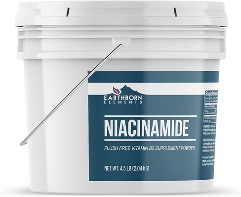 Earthborn Elements Niacinamide 1 جالون، فيتامين B3 خالٍ من التدفق، مسحوق مكمل in Saudi Arabia