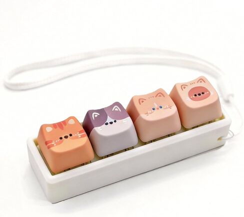 لوحة المفاتيح Fidget Clicker، 9 مفاتيح Clicky Keyboards Keychain Fidgets للبالغين، أغطية مفاتيح كريمية لتخفيف الضغط على زر إصبع القط لتخفيف الضغط القلق (9 في 1) in Kuwait
