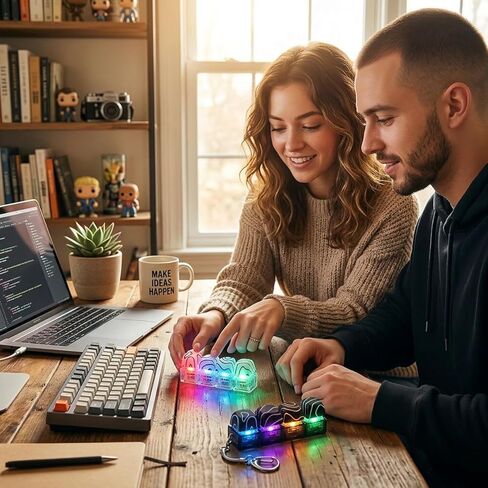 عبوتان من لعبة فيدجيت للوحة المفاتيح - لعبة فيدجيت ذات أغطية مفاتيح محيطية مضيئة بإضاءة LED، سلسلة مفاتيح عالية الصوت مع إضاءة خلفية متوهجة للبالغين، تعزيز التركيز والقلق الهادئ in Kuwait