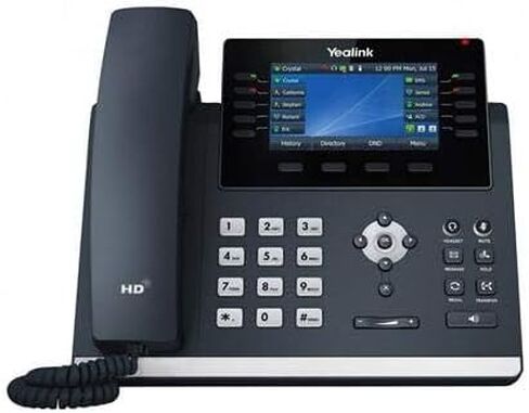 هاتف Yealink SIP-T46U IP [10 عبوات] 16 حساب VoIP. شاشة ملونة مقاس 4.3 بوصة. منفذ USB 2.0 مزدوج، منفذ جيجابت إيثرنت مزدوج، 802.3af PoE، محول الطاقة غير متضمن (متجدد) in Kuwait