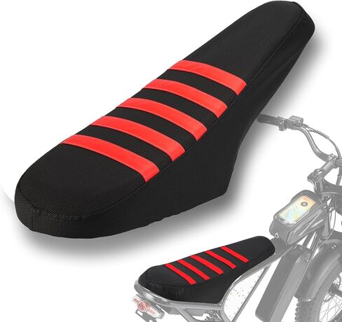 Non-Slip Seat Cover Compatible fit for Ridstar Q20/Q20 Pro Lite E-Bike,Electric Bike Soft Seat Cover (Black-White) in Saudi Arabia