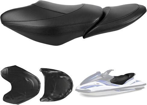 غطاء مقعد بديل لـ 1998-2004 Yamaha Waverunner XL700 XL760 XL1200، حماية المقعد الجلدي المناسب حسب الطلب (أسود) in Kuwait