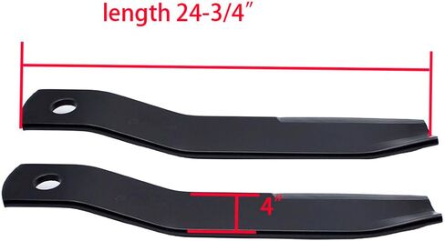تناسب شفرات القطع الدوارة Bush Hog 7555 7555BH لـ BH25 BH27 RB60 SQ60 SQ60-5 105 1126 1310 1315 205 206 2315 401-014 404-7555 الطول 24.75 بوصة، معدل CCW in Kuwait