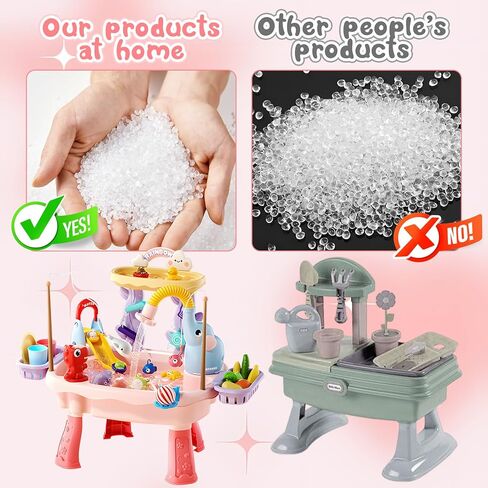 2027 Upgraded Toddler Sand Water Table Toy with Electric Water Pump, Kids Sand Water with Faucet/Play Food Accessories/Fishing Toy, Kitchen Play Sink Toys for Girl Boy Age 3+ (Pink) in Kuwait