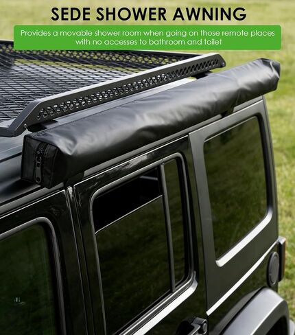 Shower Tent Awning Car Outdoor Camping Shower Tent Vehicle Side Shower Room Portable Privacy Shelter Restroom Bathroom Overland for RV Van Truck in Kuwait
