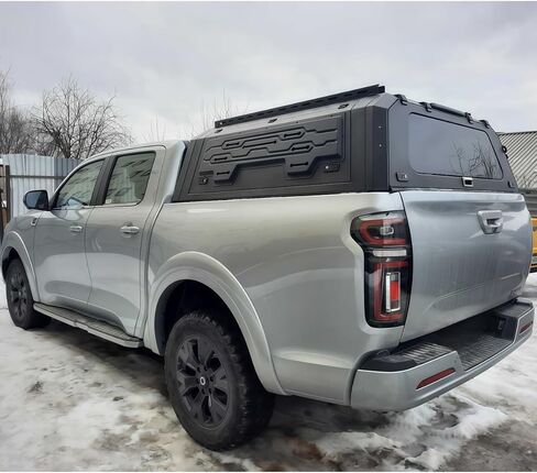 Truck Topper Compatible for Dodge RAM 1500 6.4ft, Hardtop Pickup Canopy w/Light & Rear Tent, Lockable No-Drill Truck Bed Cap, Tonneau Cover & Camper Shell(Decor) in Saudi Arabia