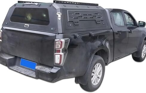 Truck Topper Compatible for Dodge Ram 1500 5.7ft/6.4ft, Hardtop Pickup Canopy w/Light & Rear Tent, Lockable No-Drill Truck Bed Cap, Tonneau Cover & Camper Shell(5.7ft Decor) in Saudi Arabia