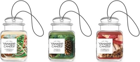 Yankee Candle Ultimate Car Jar - Balsam & Cedar, Christmas Cookie, Sparkling Cinnamon - Set of 3 Ultim in Saudi Arabia