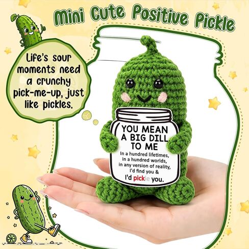 BiuNiuring Mini Funny Pickle Birthday Gifts for Men Women, Teacher Appreciation Graduation Gifts for Dads Mom Son Daughter Sister Friend Coworkers, Thank You Husband Wife Funny Small Desk Decor in Saudi Arabia