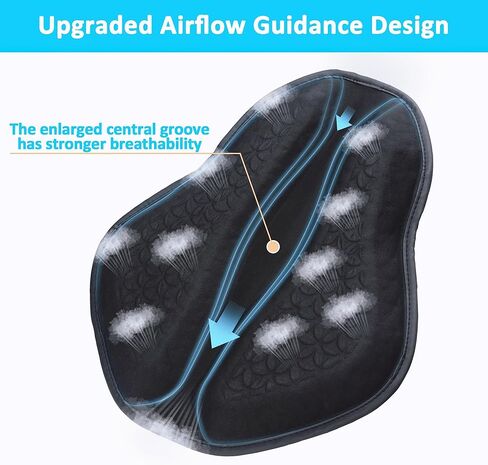 VENROCK Motorcycle Gel Seat Cushion Universal Motorcycle Seat Pad Improved Ventilation Groove Shake Rider Cushion 3D Honeycomb Breathable Structure Shock Absorption Stay Cool Comfortable in Long Rides in Kuwait