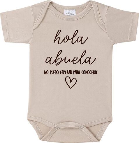 Hola Abuela & Abuelitos Baby Onesie,Spanish Pregnancy Announcement Outfit for Grandma to Be,Baby Announce in Saudi Arabia