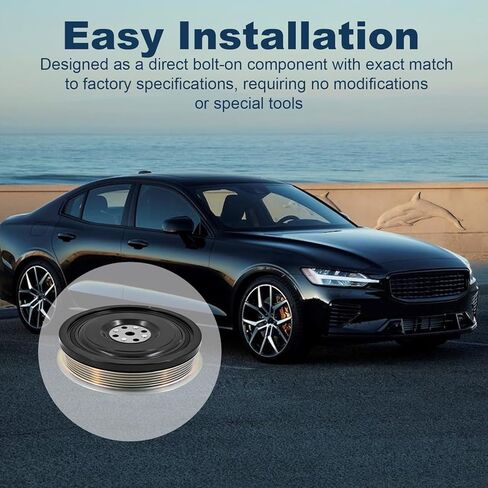 31401195 بكرة العمود المرفقي للمحرك متوافقة مع فولفو S60 XC60 S90 XC90 V60 V90 2015-2025 in Kuwait