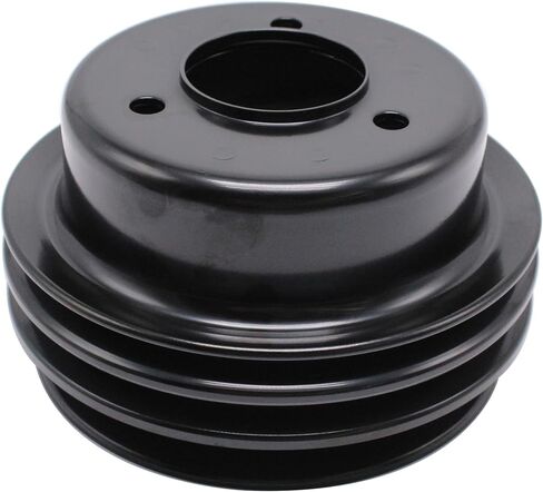بكرة العمود المرفقي الفولاذية ذات 3 أخدود سوداء سوداء بقطر 6-5/8 بوصة تناسب سيارة Ford Small Block 260 289 & 351W 1965-1967 in Kuwait