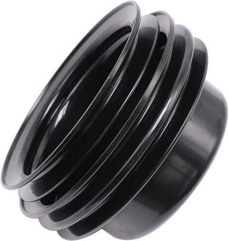 بكرة العمود المرفقي الفولاذية ذات 3 أخدود سوداء سوداء بقطر 6-5/8 بوصة تناسب سيارة Ford Small Block 260 289 & 351W 1965-1967 in Kuwait