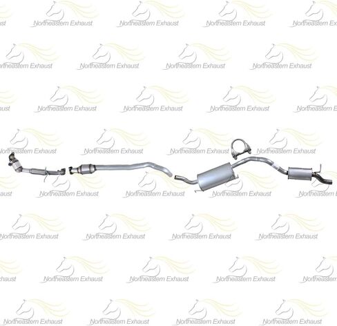 طقم نظام كاتم الصوت والرنان الحفاز الأمامي والخلفي للعادم المتوافق مع Ford Transit Connect 2010-2013 2.0L | معتمدة من وكالة حماية البيئة | العادم الشمالي الشرقي | تتضمن الحشيات والمشابك ومجموعة البراغي in Kuwait