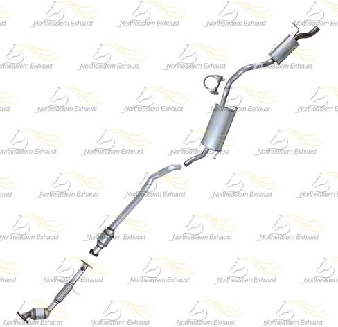 طقم نظام كاتم الصوت والرنان الحفاز الأمامي والخلفي للعادم المتوافق مع Ford Transit Connect 2010-2013 2.0L | معتمدة من وكالة حماية البيئة | العادم الشمالي الشرقي | تتضمن الحشيات والمشابك ومجموعة البراغي in Kuwait