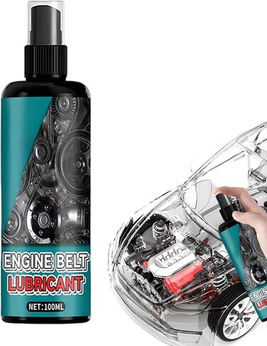 Belt Dressing Spray,Noise Reduction Quick-Dry Lubricant,100ml Car Squeak Belt Dressing Spray | for Timing Drive Rubber AC Compressor Alternator Truck Sedan SUV Indoor Outdoor in Kuwait