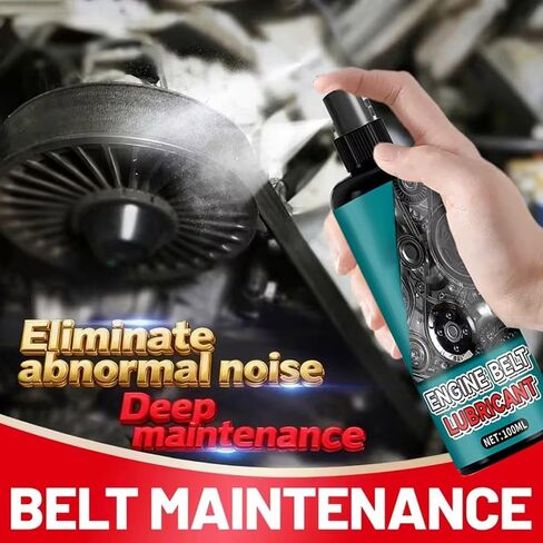 Belt Dressing Spray,Noise Reduction Quick-Dry Lubricant,100ml Car Squeak Belt Dressing Spray | for Timing Drive Rubber AC Compressor Alternator Truck Sedan SUV Indoor Outdoor in Kuwait