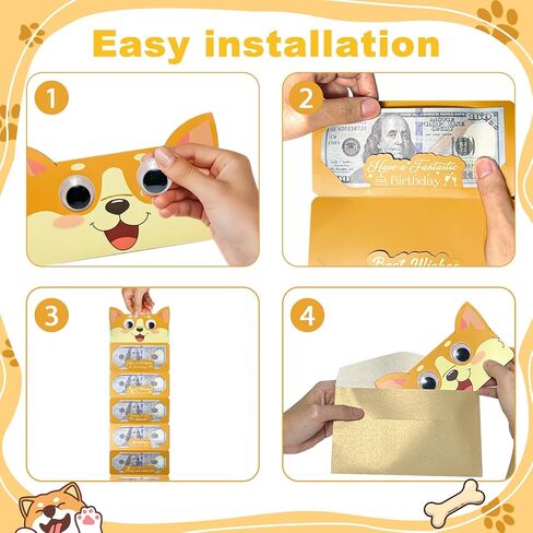 Happy Birthday Money Envelope for Cash,Birthday Card Money Holder with 6 Slots,Surprise Gift for Men Women Girls Boys,Money Gift Idea.(Corgi) in Saudi Arabia
