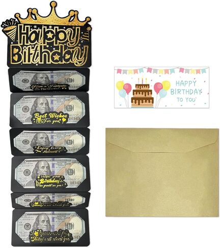 Happy Birthday Money Envelope for Cash,Birthday Card Money Holder with 6 Slots,Surprise Gift for Men Women Girls Boys,Money Gift Idea.(Corgi) in Saudi Arabia