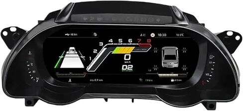 لوحة قيادة 10.25 بوصة متوافقة مع أودي A5 S5 2008-2016 LCD CARPLAY الرقمية الافتراضية قمرة القيادة أداة العنقودية ODO عداد السرعة in Kuwait