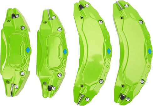 4PCS Car Caliper Cover, Aluminum Alloy Disc Brake Caliper Guard with Heat Dissipation for 2017-2023, 18in 19in Wheels Hub (Green) in Kuwait