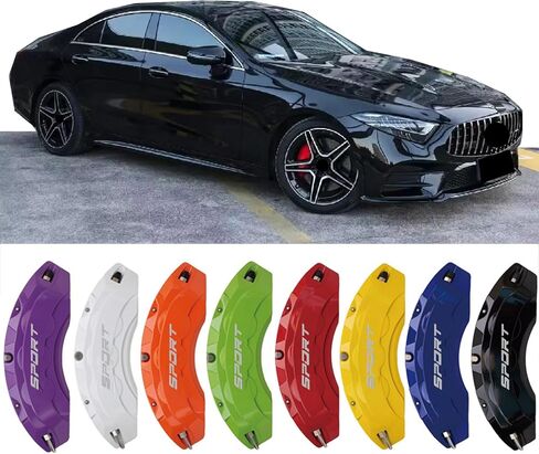 4 قطع من أغطية فرجار الفرامل الألومنيوم لسيارة Mercedes Benz A C E G M S-Class C43 C63 CLA CLE CLS GLA GLB GLC GLE GLS - ملحقات السيارات (أحمر، CLA) in Kuwait