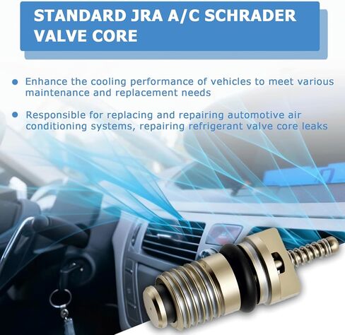 50 قطعة من صمام JRA A/C Schrader القياسي المتوافق مع قطع الغيار العالمية للسيارات 134A R12 أنظمة والمزيد من ملحقات المركبات، استبدل BAS03005 MT0059 59347 15-75234 in Kuwait