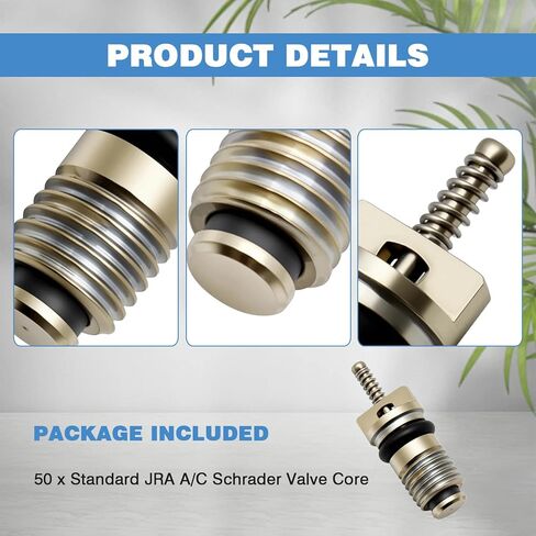 50 قطعة من صمام JRA A/C Schrader القياسي المتوافق مع قطع الغيار العالمية للسيارات 134A R12 أنظمة والمزيد من ملحقات المركبات، استبدل BAS03005 MT0059 59347 15-75234 in Kuwait
