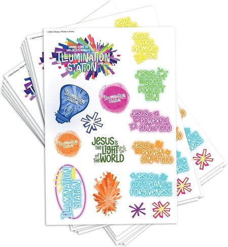 ملصقات موضوع محطة الإضاءة Lifeway Kids VBS 2026 (عبوة من 10 ورقات) in Kuwait
